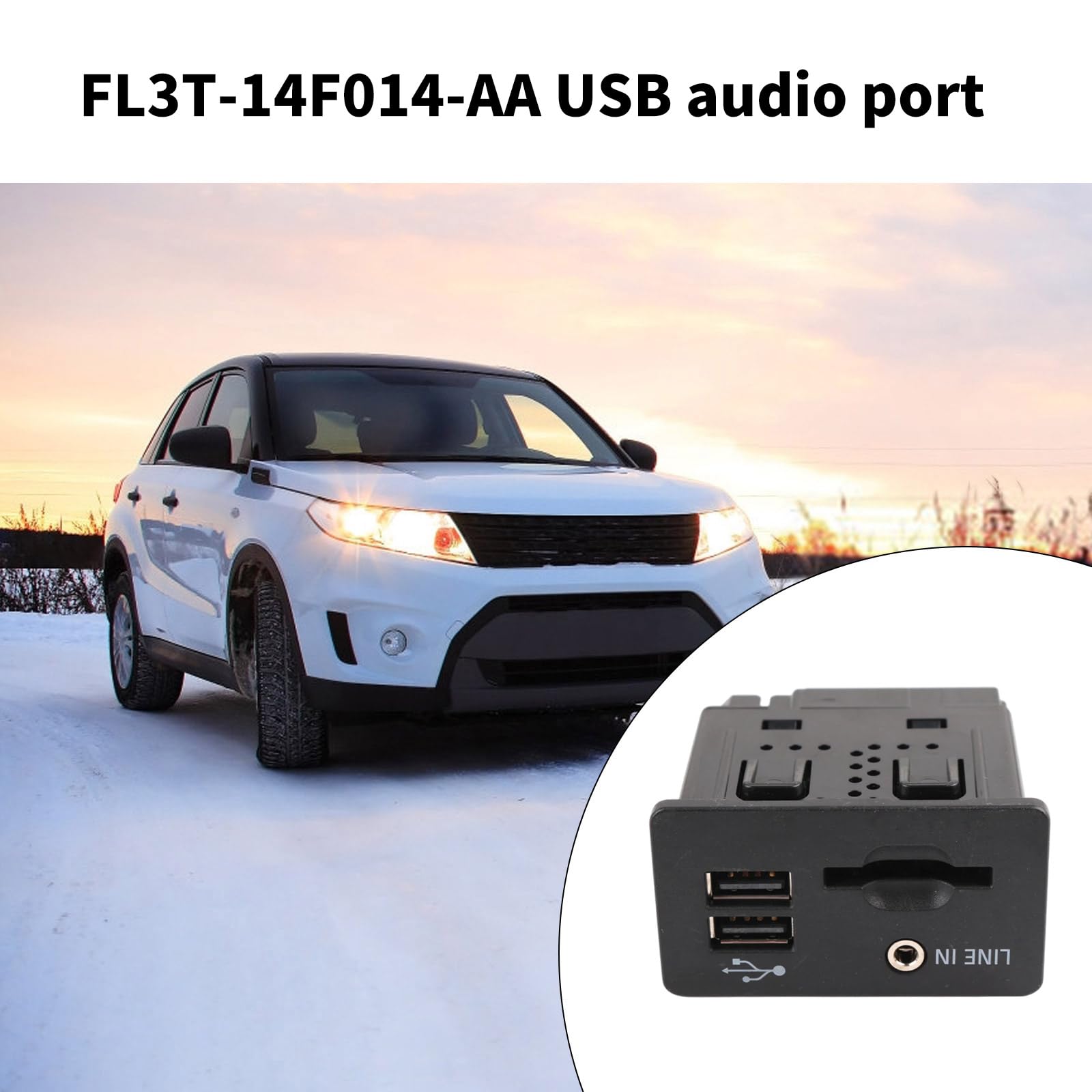 Plugs & Plays Consola/Conexión USB Con Lector Versátil Sonido Solución de Entrada FL3T-14F014-AA Reemplazo Para Coche