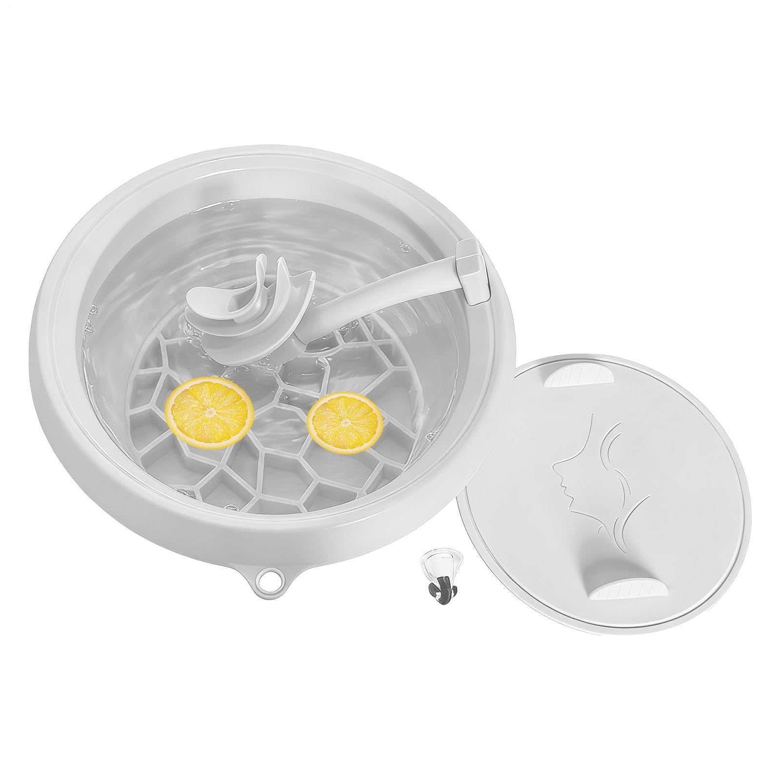 Bol de bain de glace visage silicone pliable et portable pour soin spa