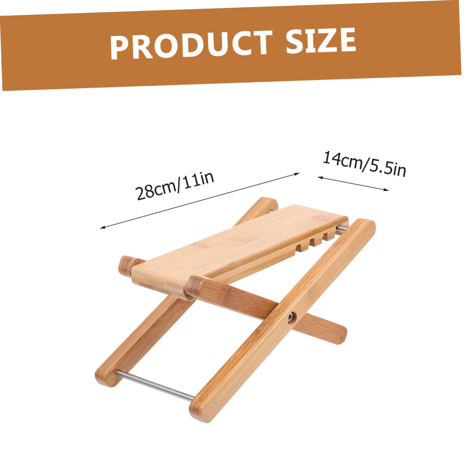GOOHOCHY Guitar Balance Support Bamboo Guitar Footstool Original Wood Foldable Shelf