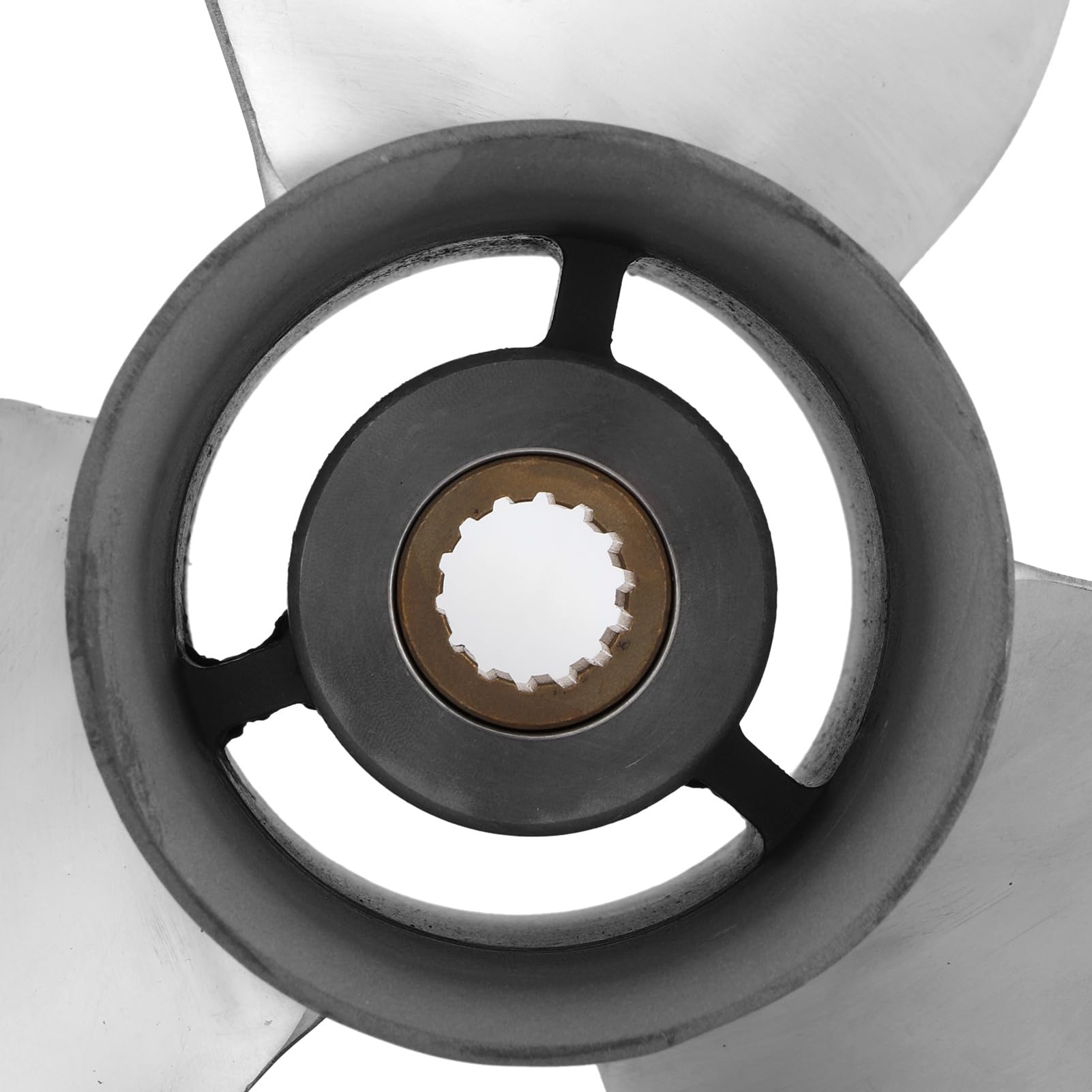 Cocoarm Hélice de Motor Fueraborda Hélice de 3 Palas de Acero Inoxidable 14 Dientes Estriados 9 1 4 X 9 RH para Motor de, a 20 2 1 2 Pulgadas Reemplazo de Caja de Cambios para Navegación