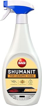 Shumanit BAGI Ceramic Hob Cleaner Spray Powerful Degreaser for Stovetops, Ovens, Grills, Pots & Pans | No Scratches, Fast Acting, Concentrated Formula | 16.9 fl oz