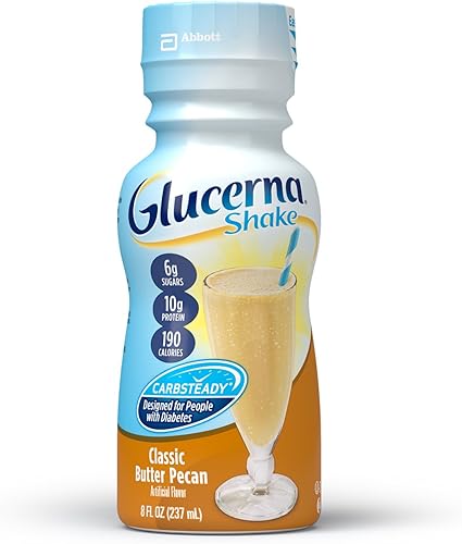 Glucerna Original Diabetes Care Shake, Classic Butter Pecan, reemplazo de comida para diabéticos para apoyar el manejo del azúcar en la sangre, 10g