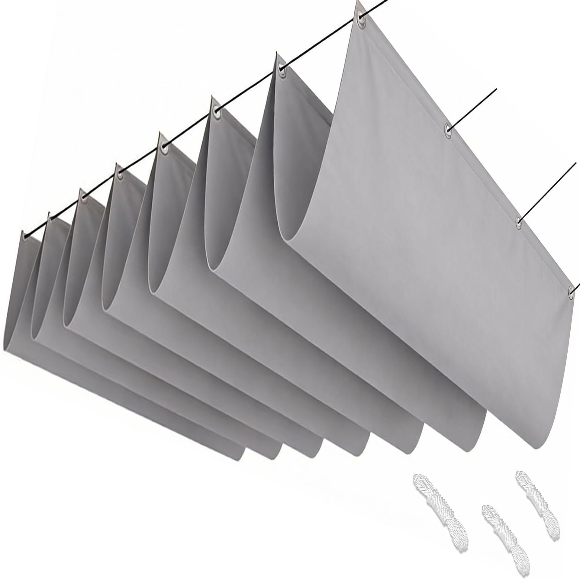Voile d'ombrage pour balcon et jardin profitez de l'été sous la toile grise