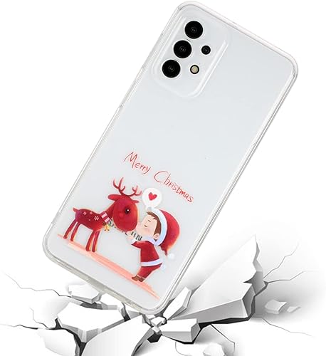Miniatura 3 de Funda de silicona suave de Feliz Navidad para Samsung Galaxy A53 5G Fundas de teléfono de Navidad Encantador Patrón de alce rojo lindo caso de