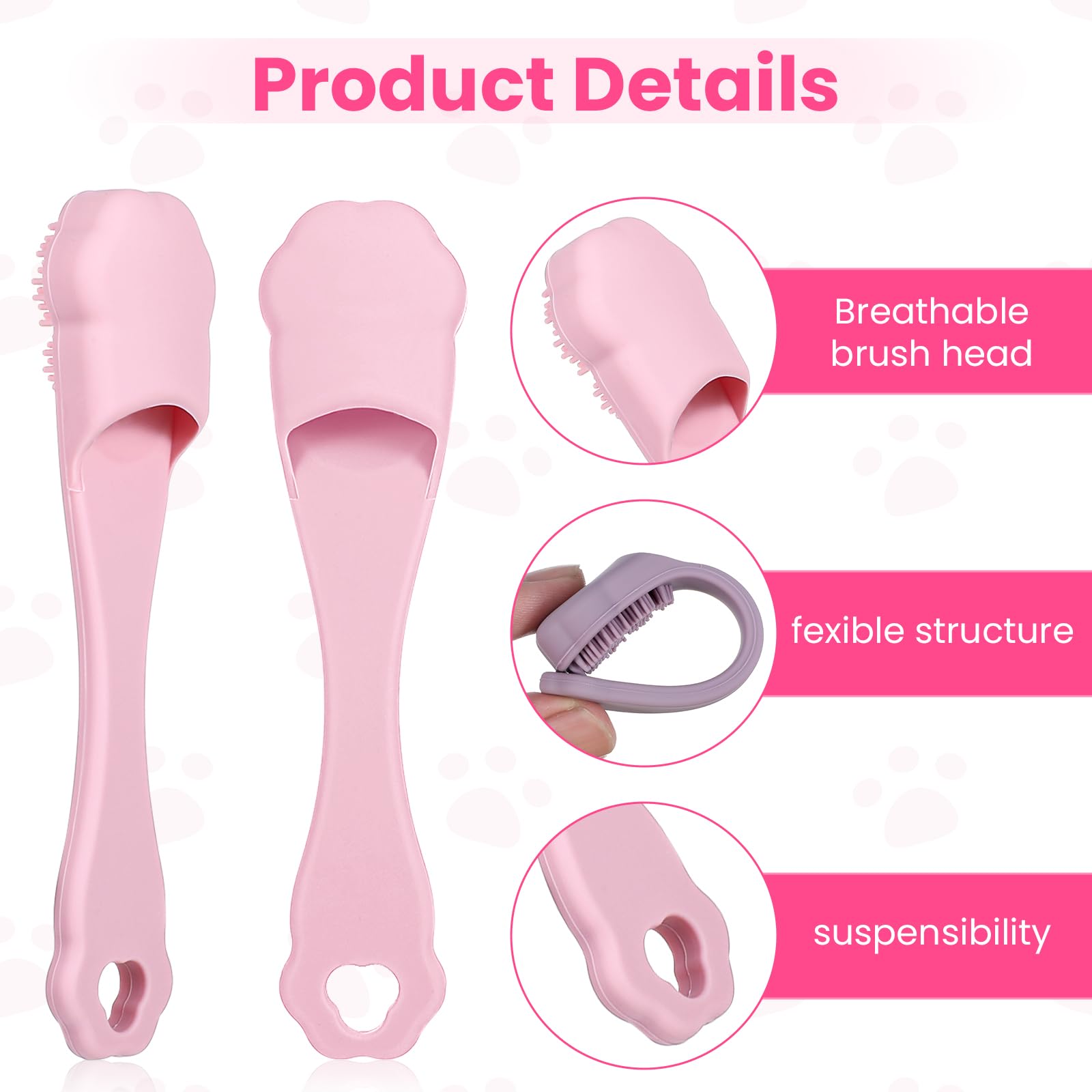 8 Pack Silicone Dog & Cat Finger Toothbrush Kit, Food Grade Toothbrush for Dog, Safe, Non-Toxic, Easy Teeth Cleaning, Prevents Bad Breath & Oral Inflammation - image 5
