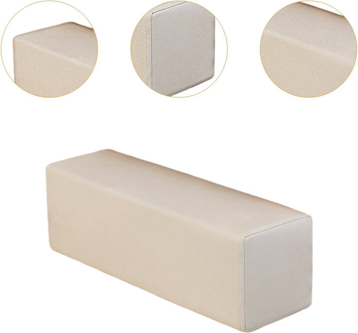 Sofa Arm Rest Pillow Armrest Elbow Support Pad for Couch Car Living Room Bed Armchair, Beige