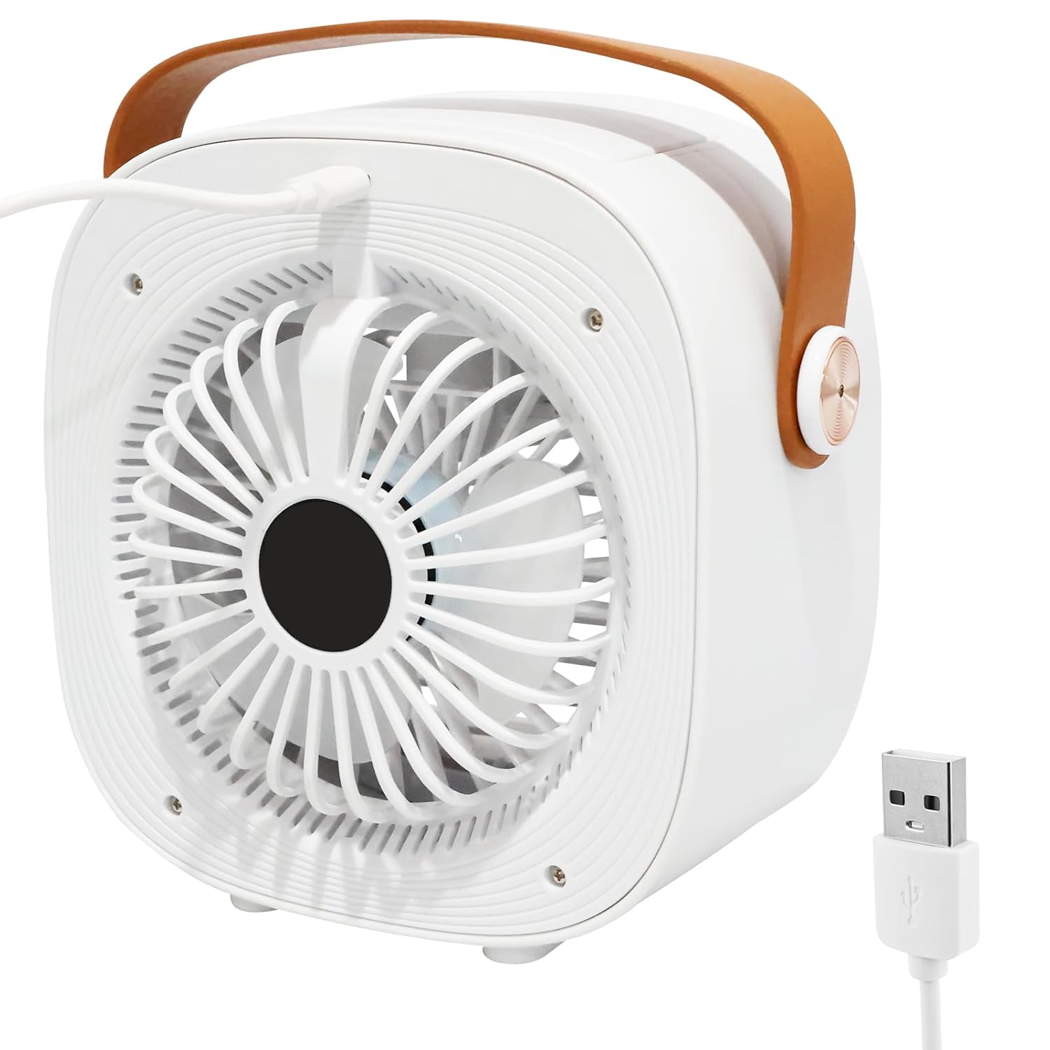 Portable Air Conditioner Fan Mini Air Cooler Desktop Air Cooling Fan Adjustable USB Personal Air Conditioner for Bedroom