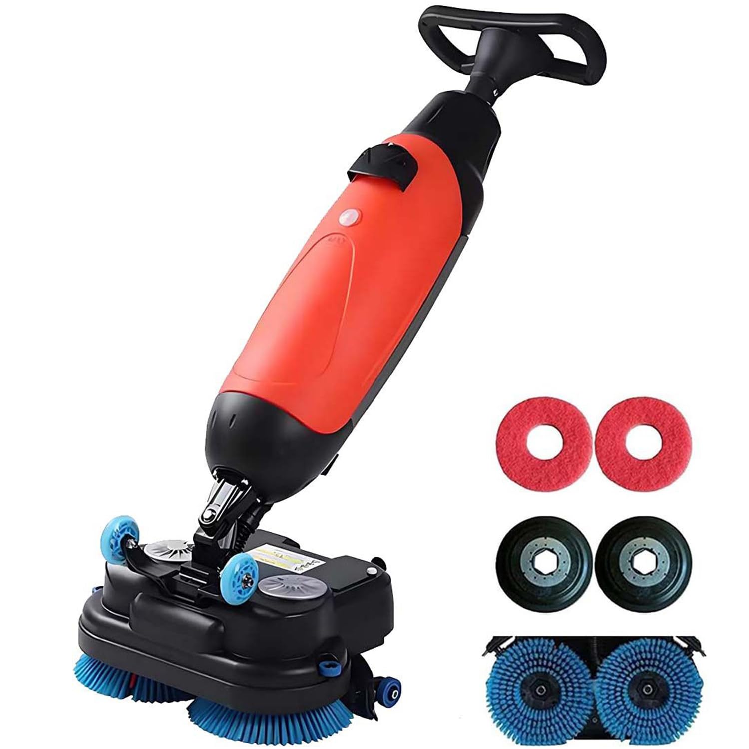 Macchina per la pulizia dei pavimenti wireless, rondella automatica 3 in 1 con doppia testa rotante da 240 giri/min, doppi serbatoi da 4,5 L+7,5 L per vari pavimenti