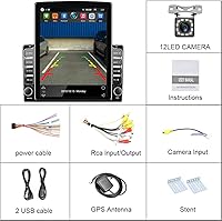 Vista 7 de Android 13 Estéreo de coche doble DIN con navegación GPS WiFi, 9.7 pulgadas, pantalla táctil vertical 2.5D, radio de coche con enlace espejo