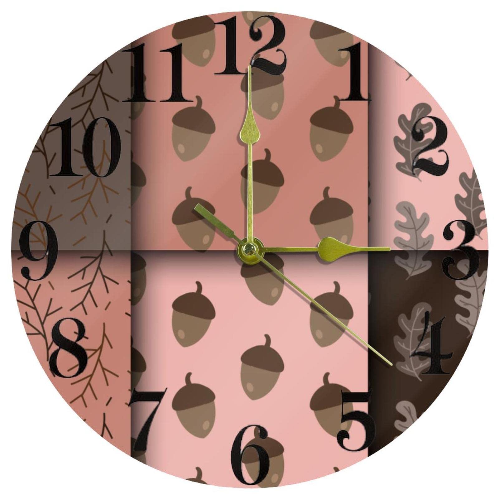 Horloge murale silencieuse pour cuisine et bureau Naterpat9 ronde de 25,4 cm