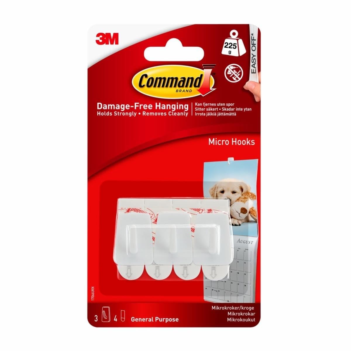 Command Plastic Micro Hooks, White, 3-Hook, 10-Pack (B007RKFC36) Amazon Price History, Amazon Price Tracker