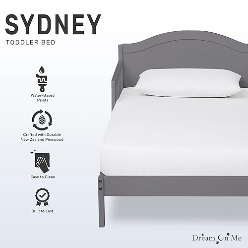 Miniatura 10 de Dream On Me Cama Sydney para niños pequeños en color espresso, certificado Greenguard Gold, certificado JPMA, diseño bajo al suelo, acabado no