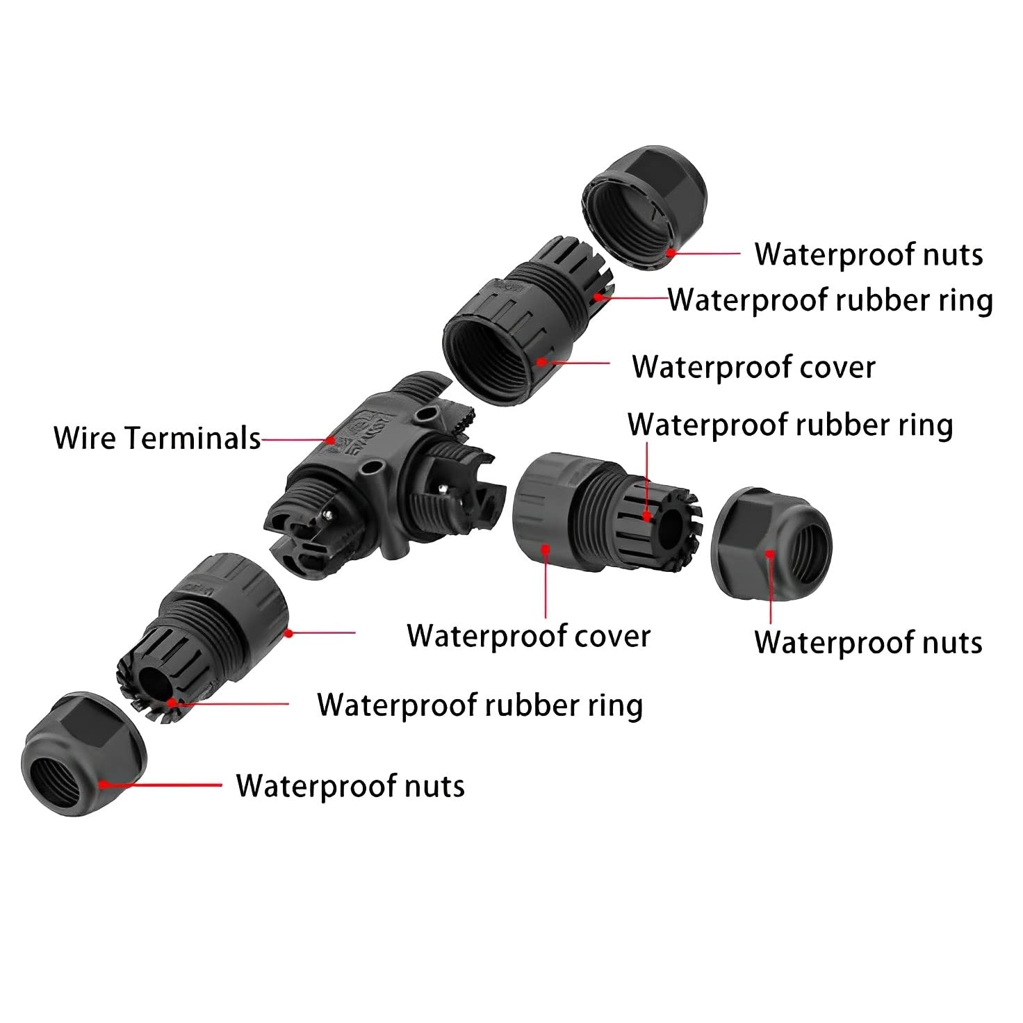 Cable De Conexión De 2 Pin/4 Pin T/Cable IP67