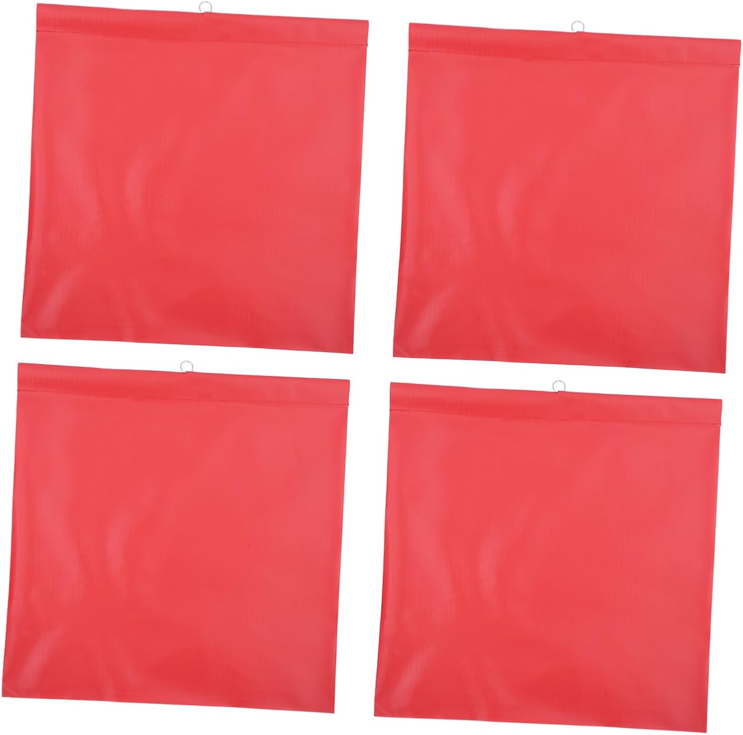 4pcs Red Safety Warning Flags for Oversize Load Vehicles and Boats, Weatherproof Pvc Material with Wire Loop for Temporary Road Safety and Pedestrian Crossing