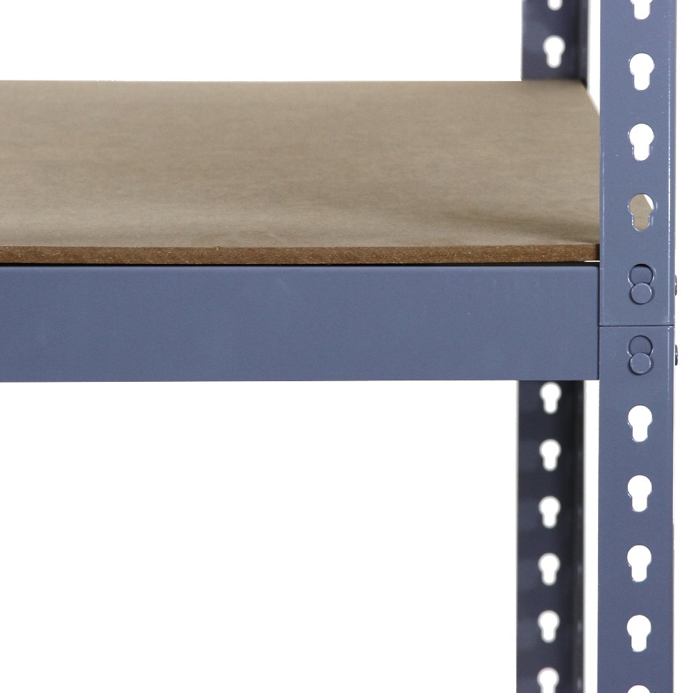 3 Estanterías Metálicas Grises Q-Rax sin Tornillos 120x50x183cm de 5 Estantes Baldas Repisas Capacidad Peso 200kg por Estante Almacenamiento Almacenaje Herramientas Taller Garaje Cobertizo Almacén