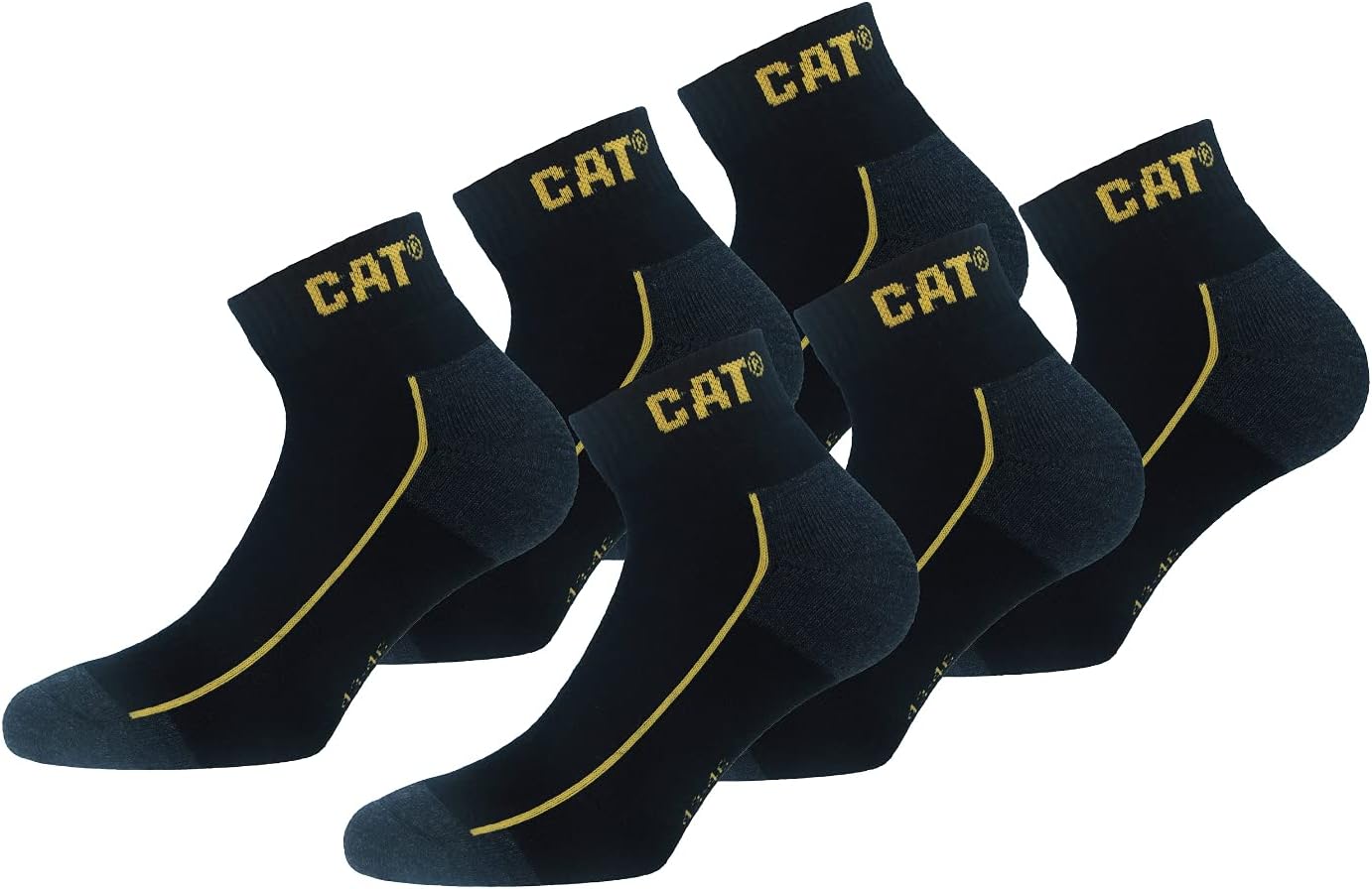 – 6 Pairs Robust Work Sneaker, work socks in soft cotton, reinforced toe and heel, CORDURA Fiber Technology