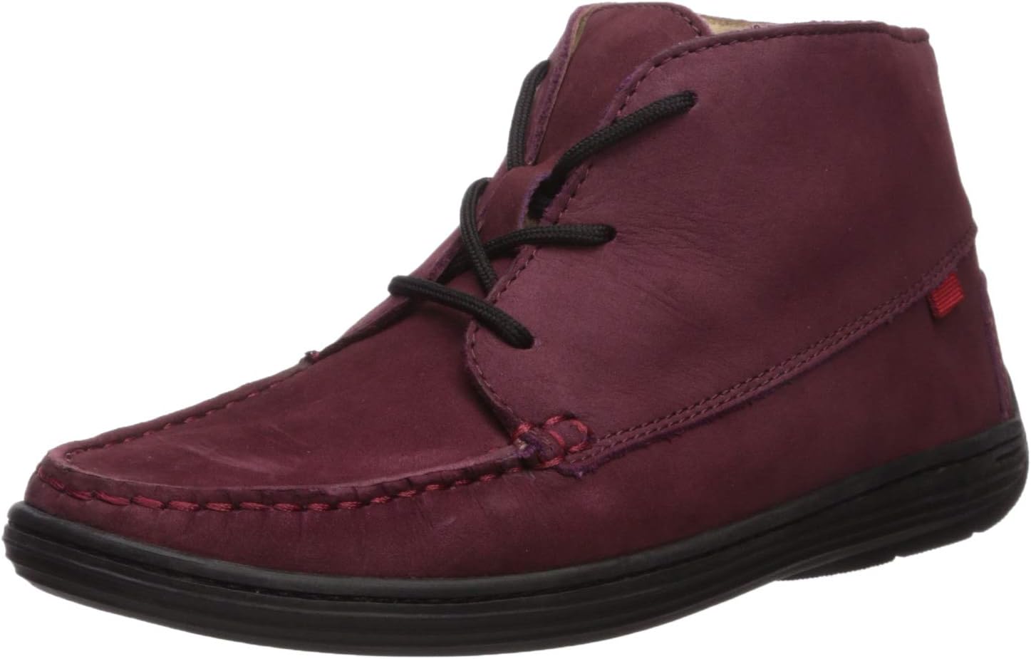 Marc Joseph New York Unisex-Child Leather Made in Brazil Ankle Boot Loafer, Wine Nubuck, 4 M US Little Kid