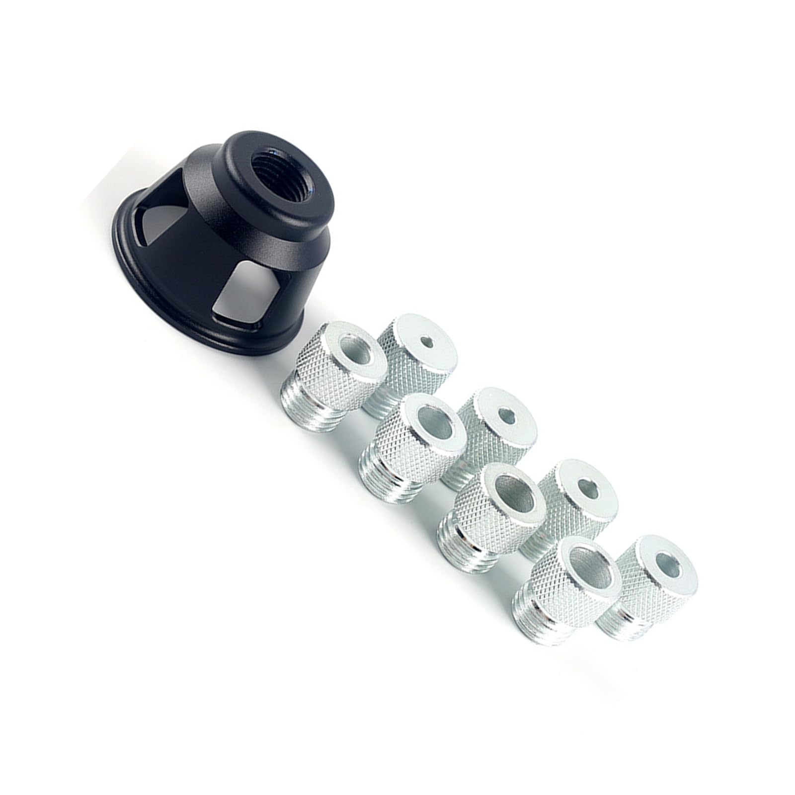 Buxuaaaa Vertical Drill Guide 8Hole Hole Positioning Punching Tool With 3-8Mm Sleeve For Woodworking Projects Durability Positioning Hit