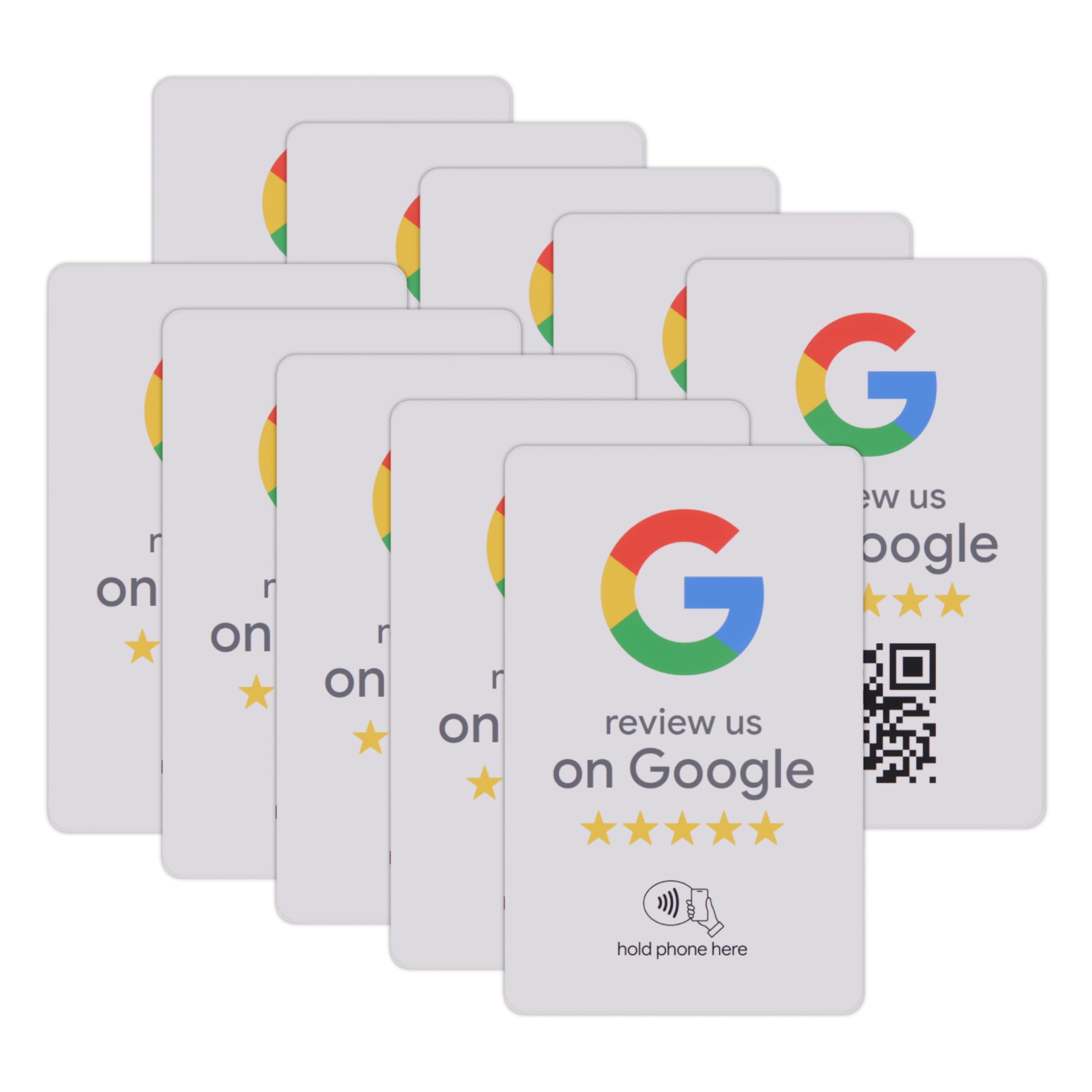 Review Tap Card for Google - NFC e QR Code Card per piccole imprese, Ottieni più recensioni dei clienti, must have per ufficio, fiere e cabine dei fornitori, accessori e forniture di marketing