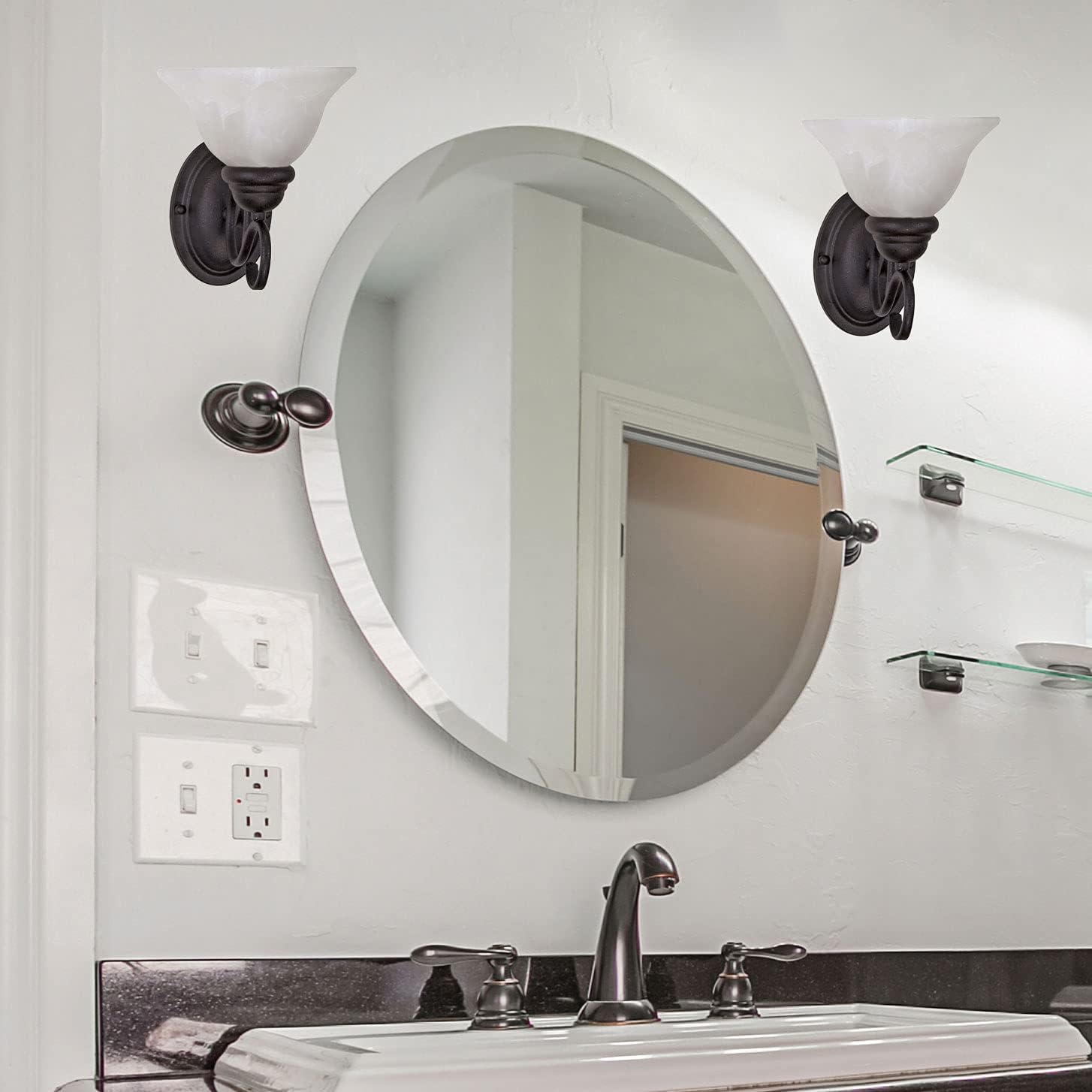 Nuvo Lighting 60/387 One Light Fixture Vanity, Textured Flat Black