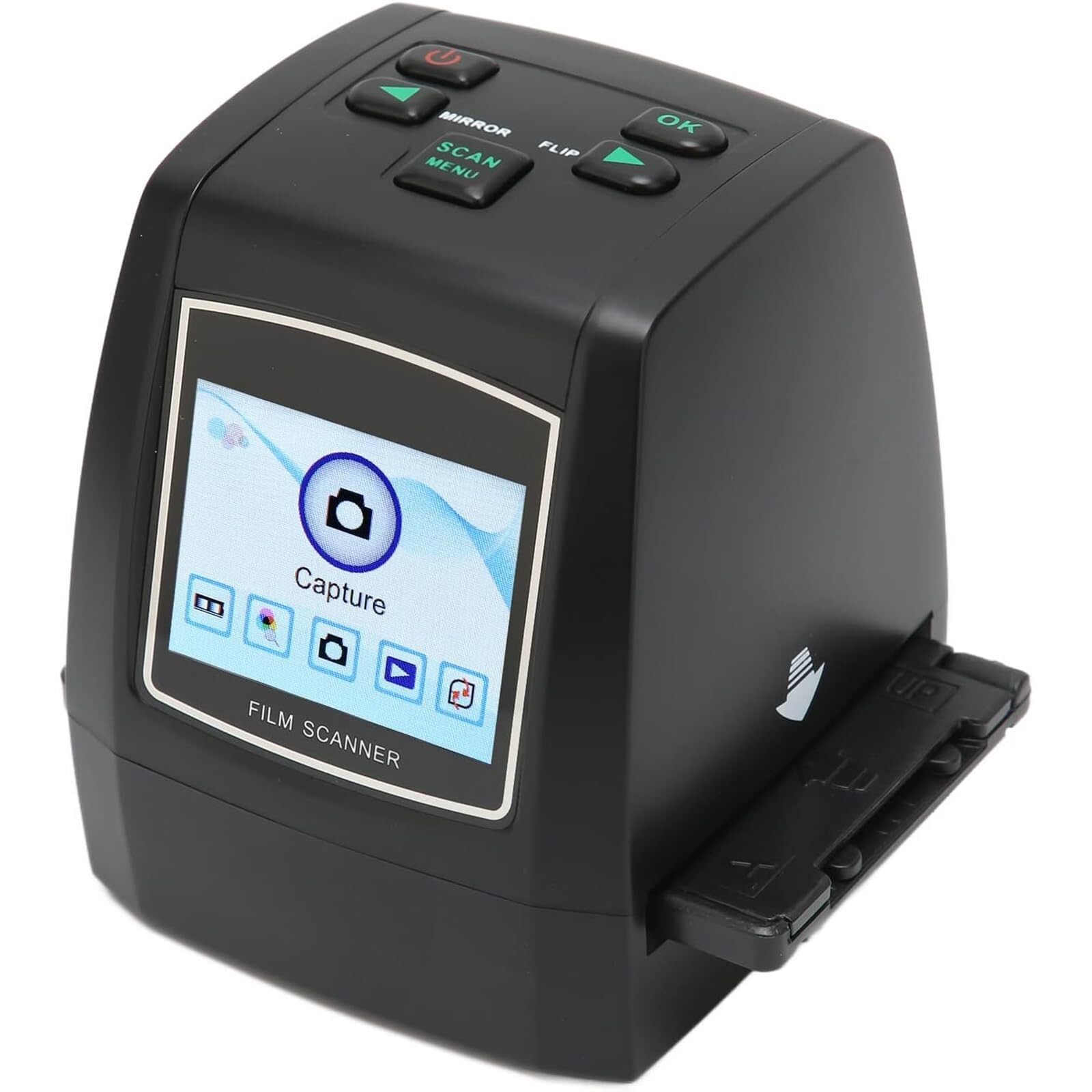 Scanner Fotografico, Mini Scanner per Diapositive di pellicole digitali, converte 135, 126 kpk, 110, 8, Monocromatico, Diapositive in Immagini JPEG da 22 megapixel, Regolazione Automatica dell'espos