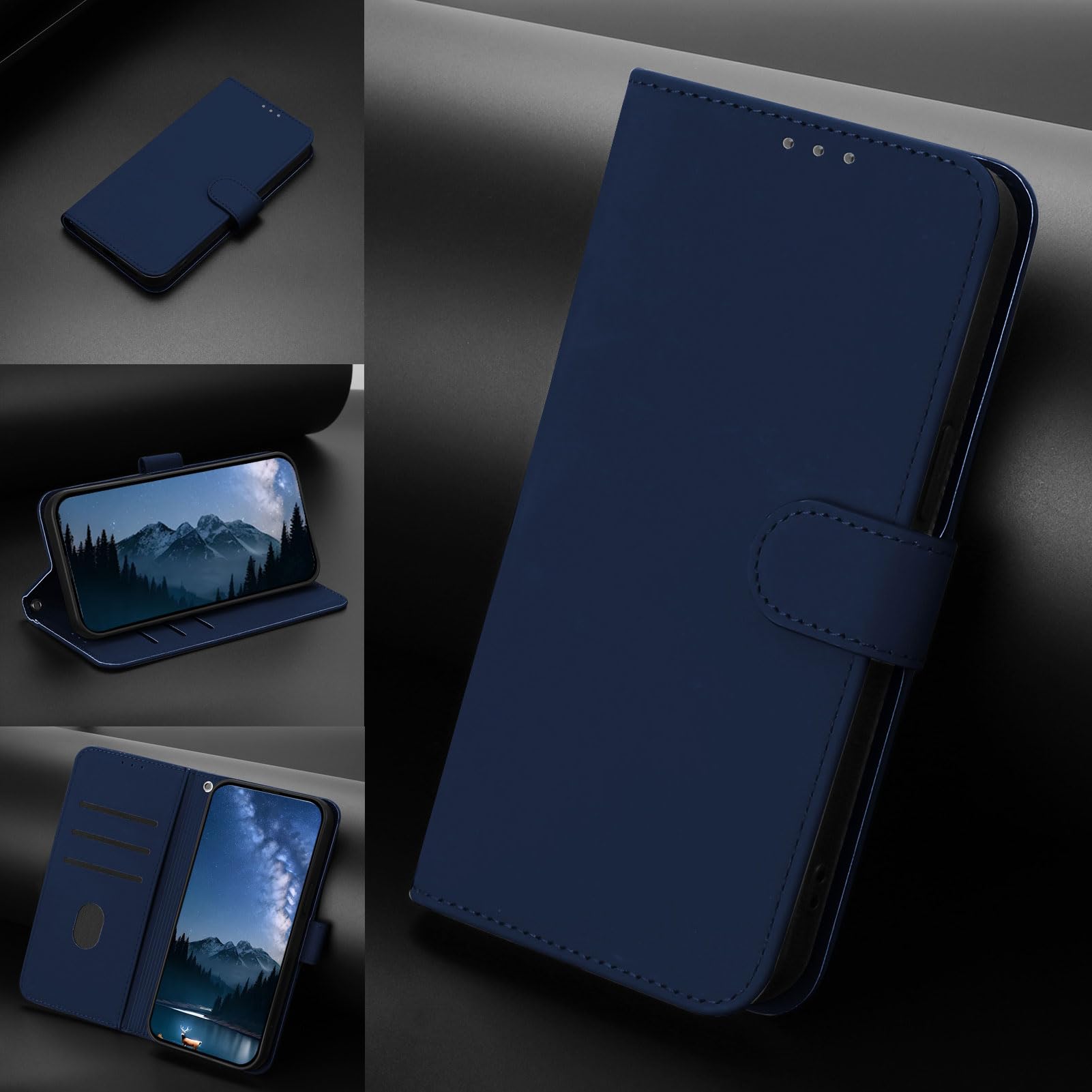 Custodia Flip In Pelle PU Per Xiaomi Redmi Note 11 4G / 11S – Portafoglio, Slot Carte, Supporto – Blu