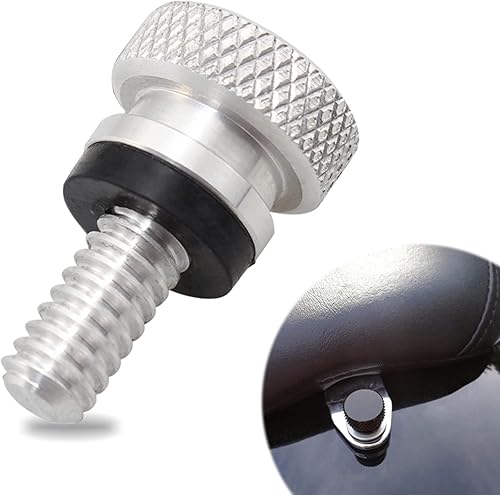 Paquete de 1 tornillo de asiento, accesorios de modificación de motocicleta, perno de asiento de guardabarros moleteado, compatible con Harley
