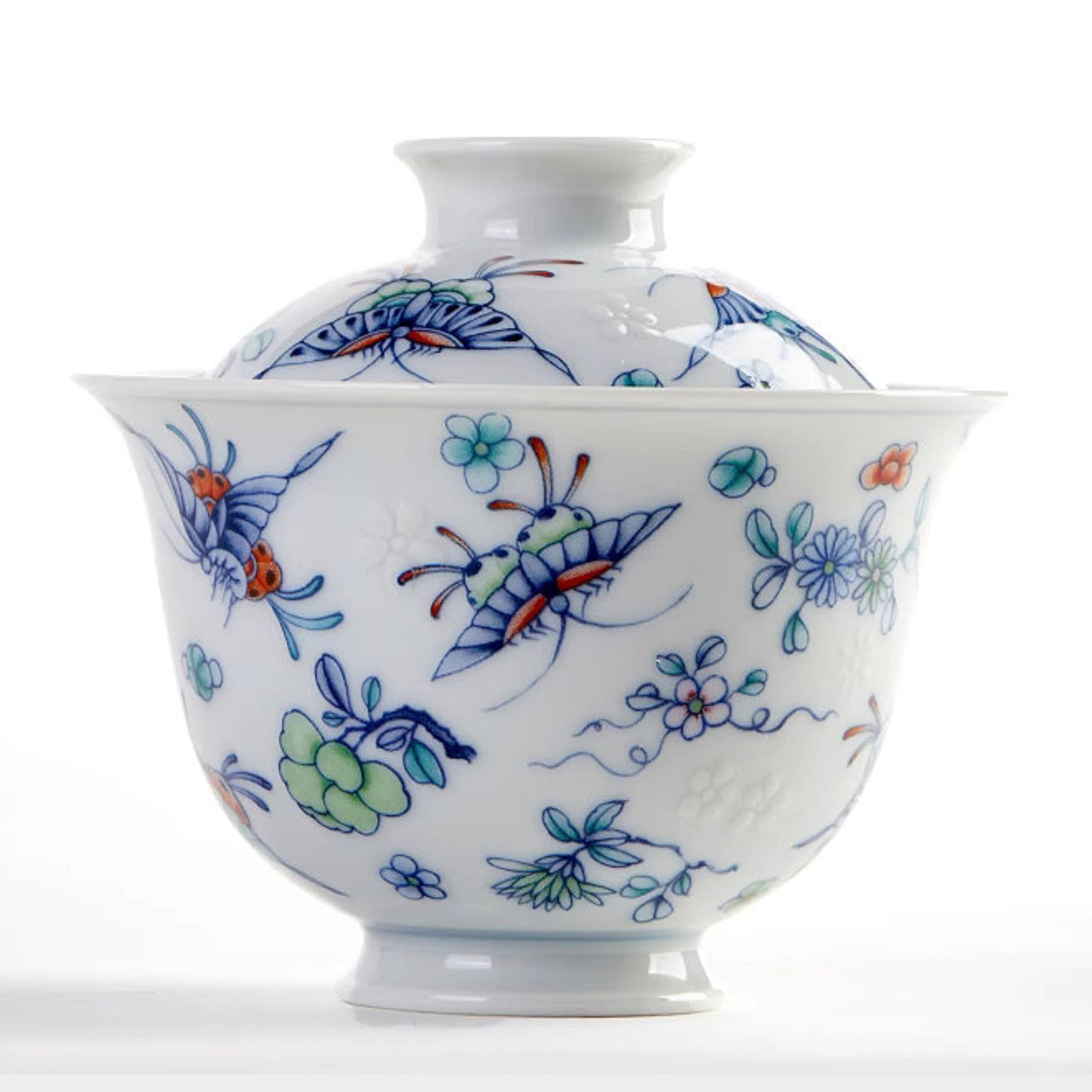 Gaiwan 140 ml tasse à thé chinoise peinte à la main en céramique