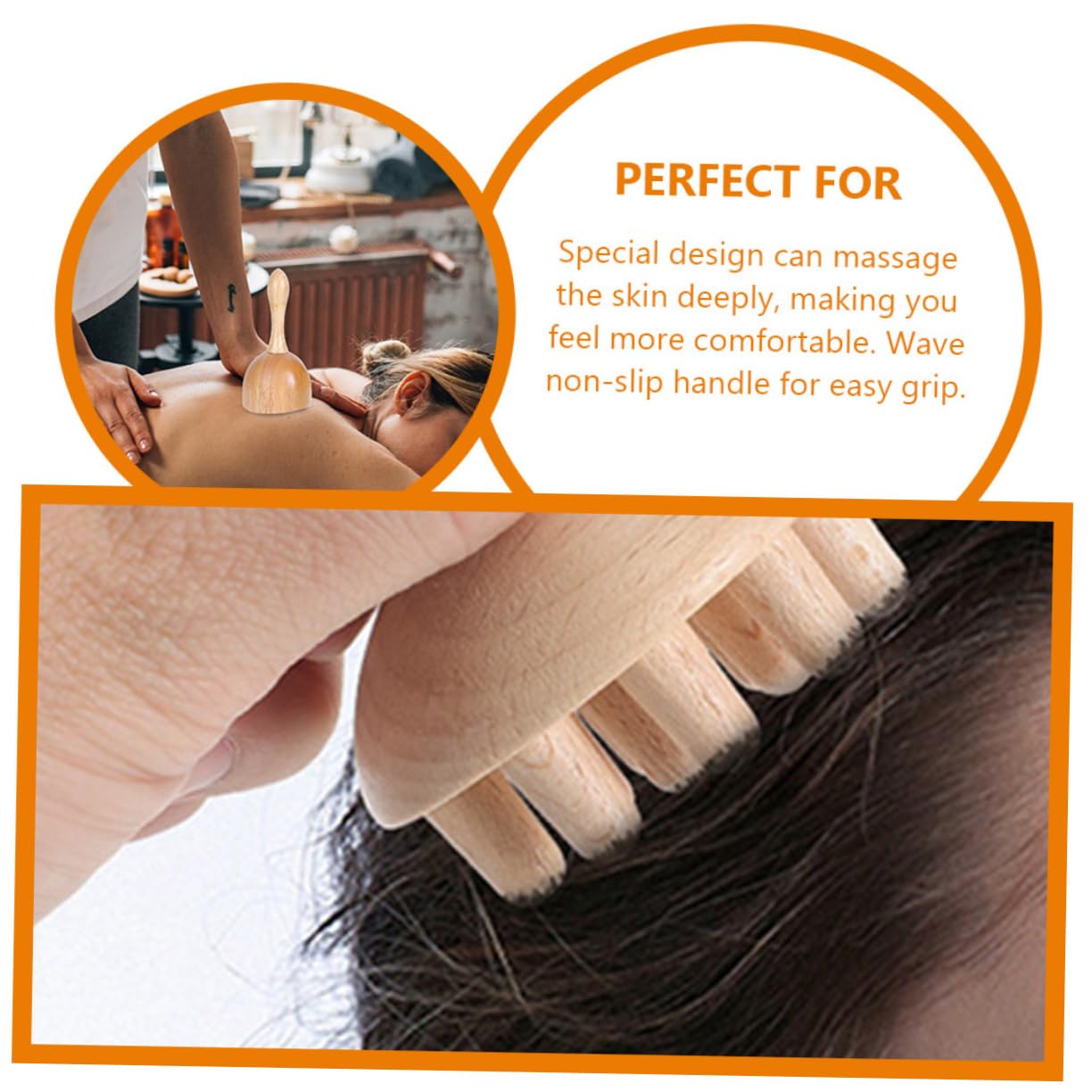 Holz Massagegerät Satz für Zuhause und Unterwegs, Beige, 1 Satz