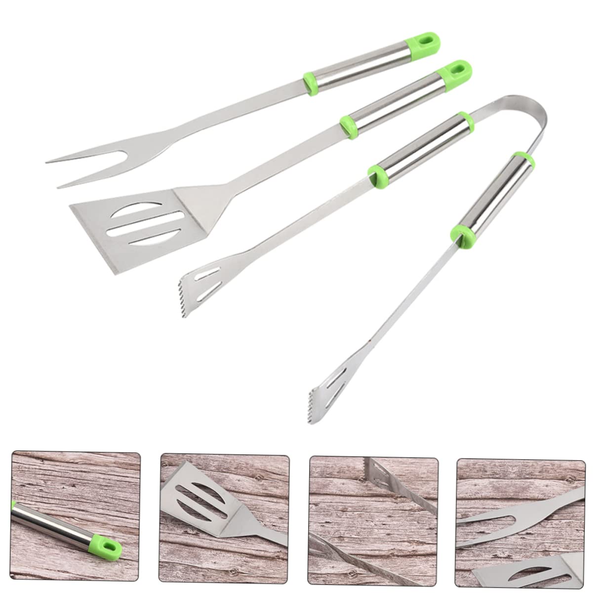 Cabilock 1 Set Convenient BBQ Tong Professional Grill Spatula Tools for Outdoor Cooking for BBQ Parties and Camping Gatherings and User Friendly Design