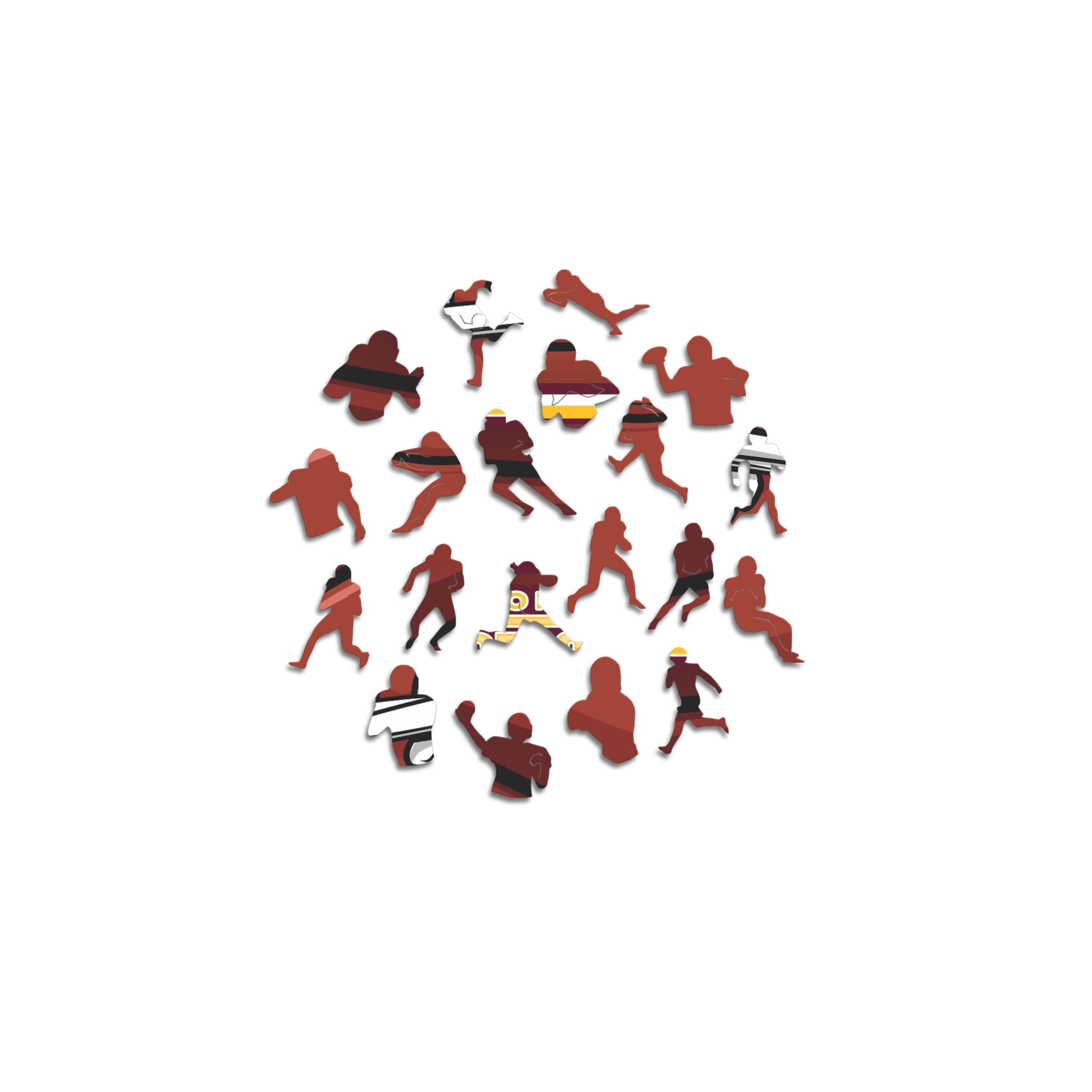 Iconic Puzzles Drewniane puzzle dla dorosłych, uniseks, wielokolorowe, M, 270 szt