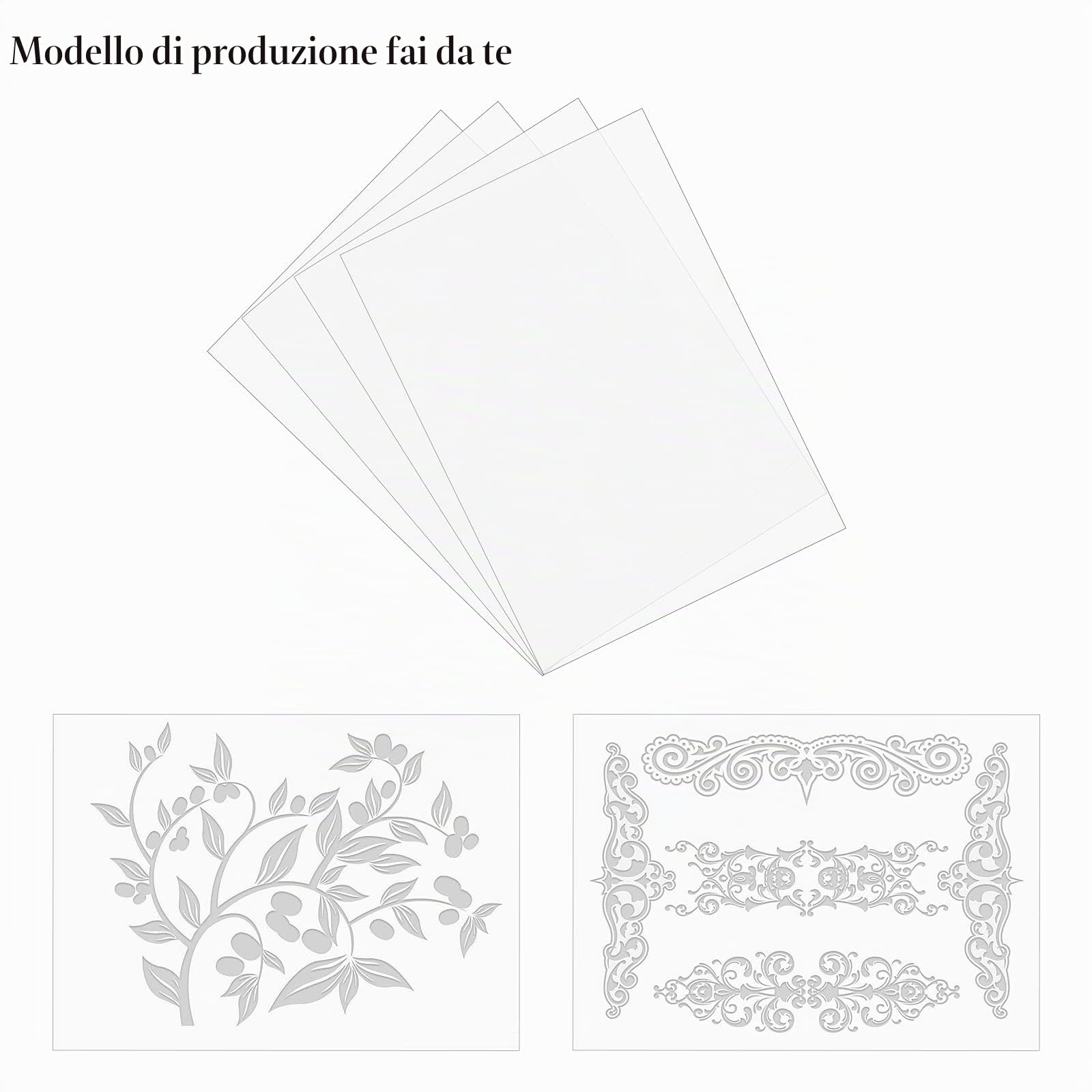 10 fogli in Mylar A4 trasparenti per stencil, fogli di plastica vergini per la creazione di stencil personalizzati, fai da te artistico, con stampante per stencil