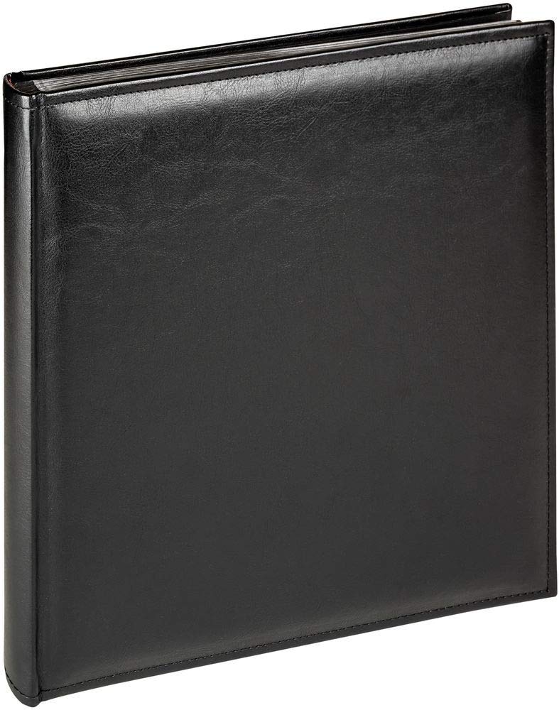 walther design Álbum de Fotos Negro 28 x 30,5 cm Polipiel con Pespuntes