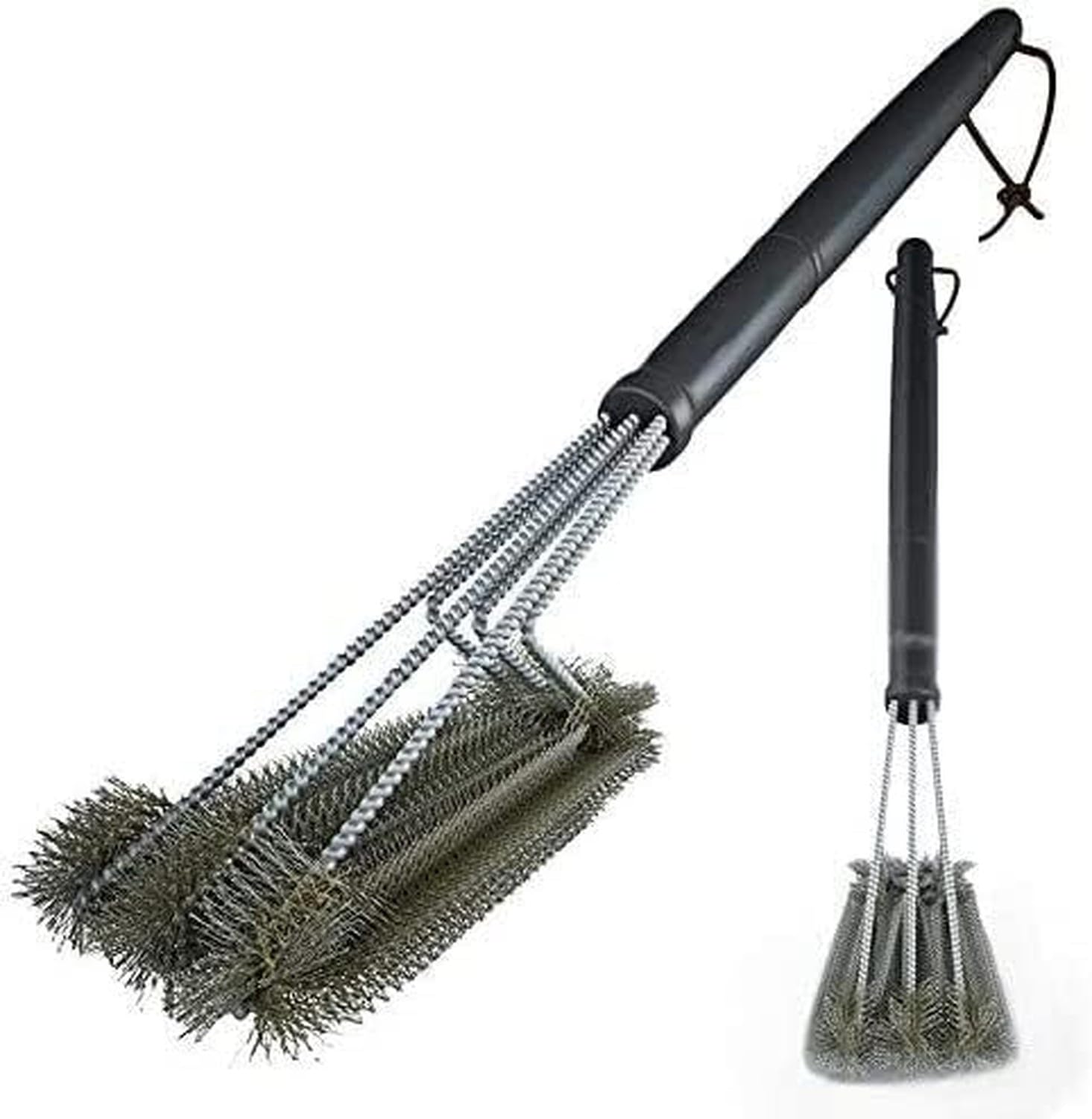 Cepillo limpieza barbacoa 18 Pollici Acciaio Inox, utensile griglia Resistente con setole dure per Rimuovere Grasso e residui carbonizzati, Accessorio Barbecue
