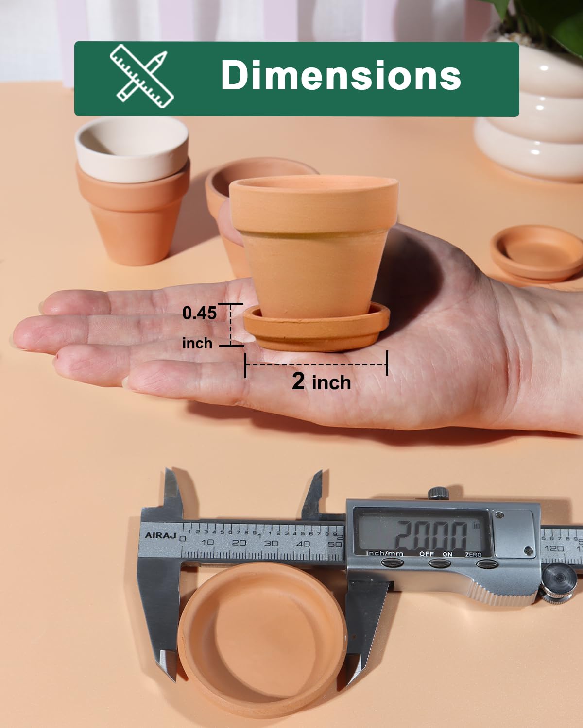 Amazon.com : vensovo 2 Inch Terracotta Plant Saucer Pots Tray - 32