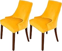 Vista 12 de MIFXIN Funda de terciopelo para silla lateral, elástica, lavable, inclinada, protector de asiento para comedor, banquete, decoración de fiesta