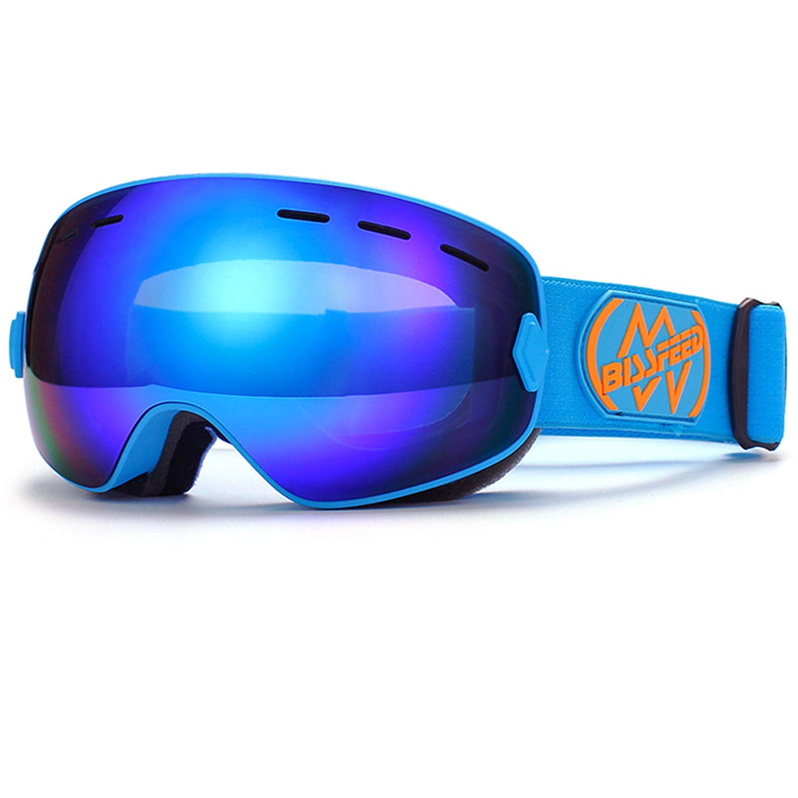 Lunettes de Ski pour Enfants, Lunettes de Ski antibuée à Double Couche sphérique, Lunettes d'escalade sur Neige compatibles avec Les Lunettes de myopie