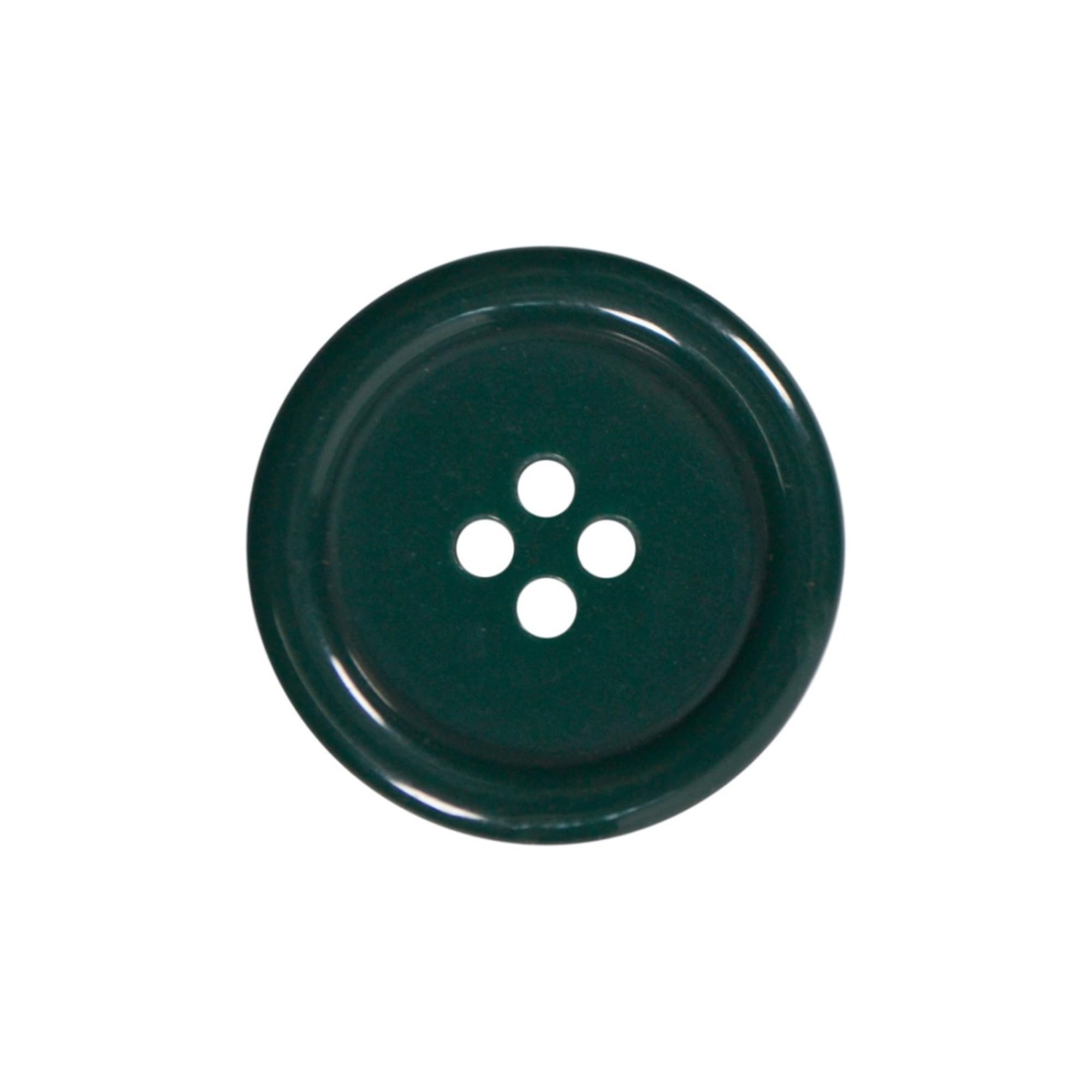 6 Pack Bottle 23mm Round Plastic Buttons with 4 Holes - Ideal for Coats Jackets, Cardigans (36L), Bottle Green, 23mm Buttons - 6 Pack