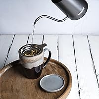 Vista 4 de Bosmarlin Ceramic Tea Cup with Infuser and Lid, 13.5 Oz, 4 Colors to Choose, Dishwasher and Microwave Safe, Reactive Glaze, Steeping Tea Mug with