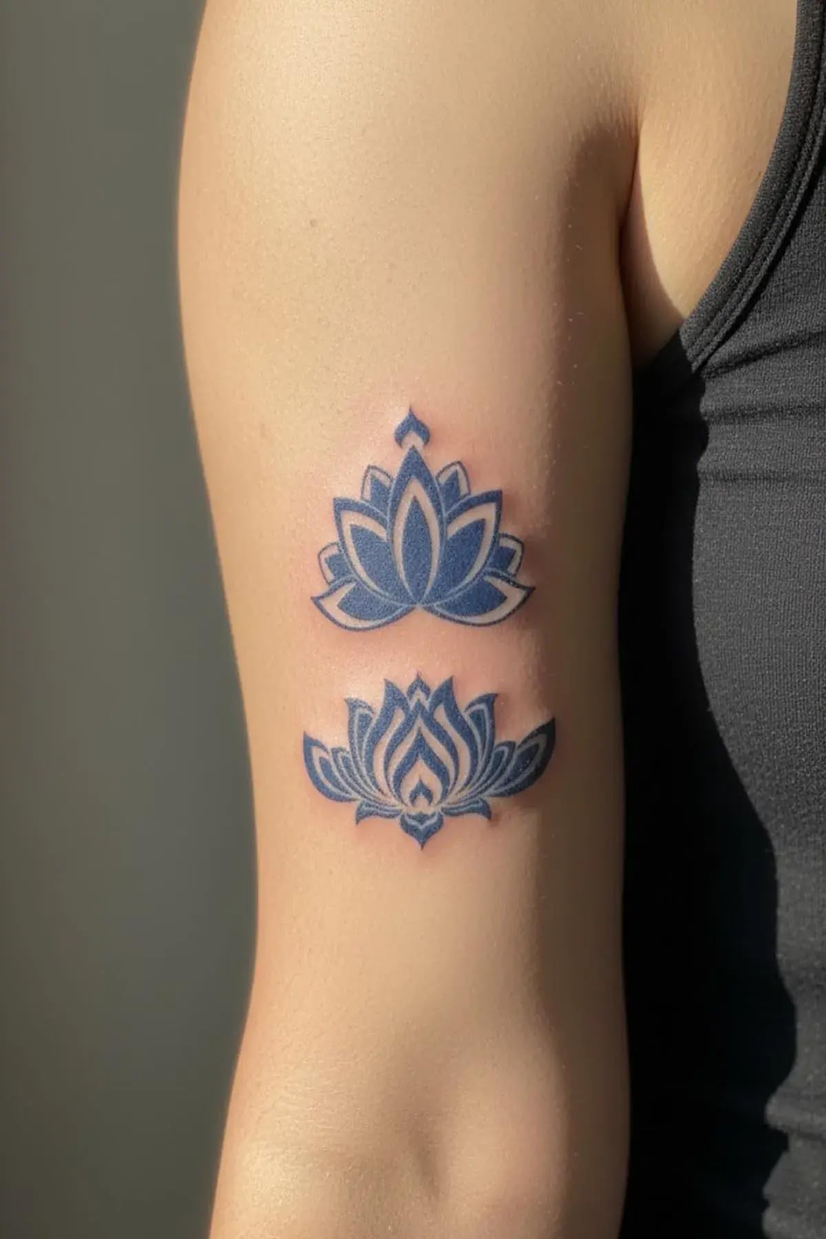 Lotus Güzelliği Yarı Kalıcı El boyun Bilek için aylık Geçici Dövme 12x7 cm