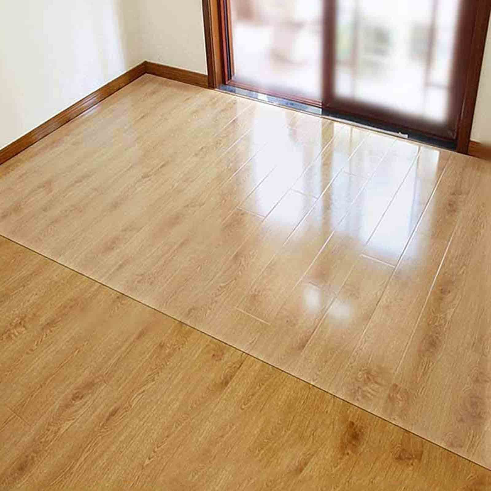 Tapis de protection de sol en PVC transparent - 1,5 mm d'épaisseur - Pour sols durs - Antidérapant - 90 x 90 / 100 x 120 / 150 x 200 cm (Si