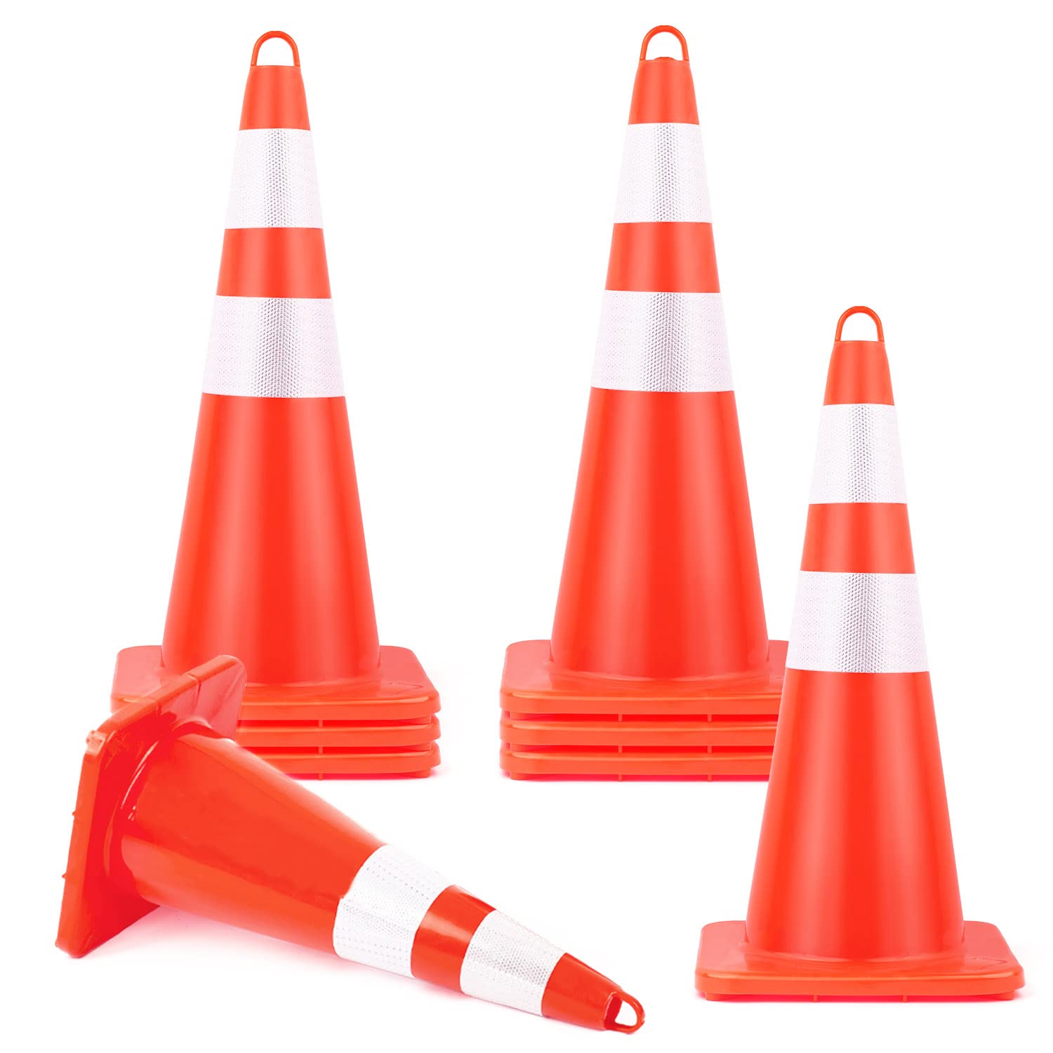 Buy RoadHero (8 Pack) Traffic Cones 28 Inch Safety Cones with