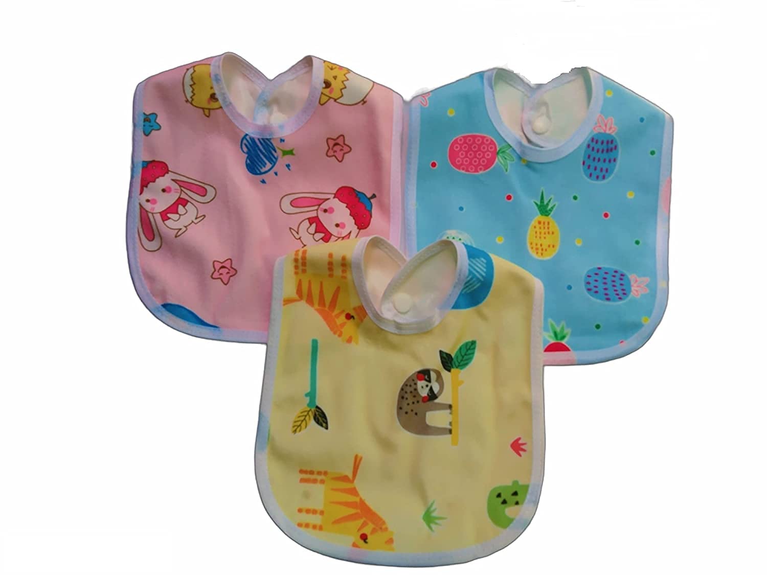 Honey Shopee Cotton Baby Bibs ,Baby Apron ,Water proof Bibs with Titch Button