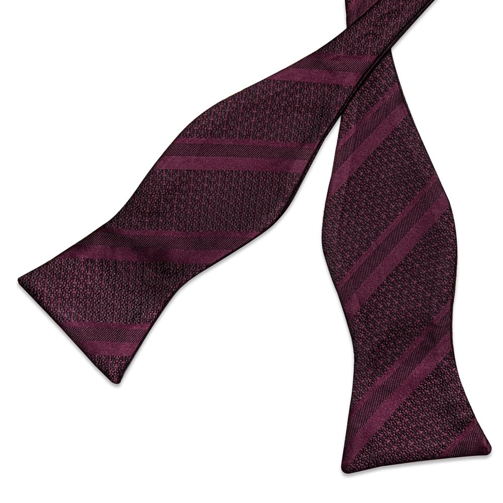 JFDBGU Bowties for Man Official Wedding Party Burgundy Men's Bow Ties Hanky Cufflins Set Silk Gift