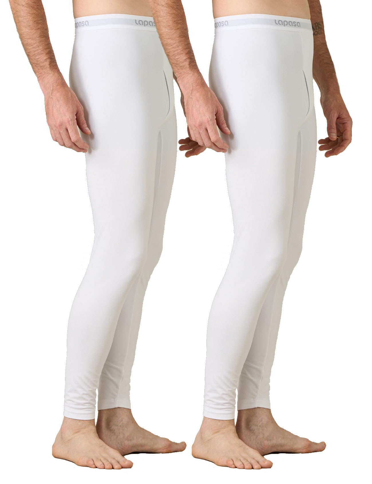 LAPASA Pacco da 2 o 1 Calzamaglie Termica Uomo Fodera in Pile Medio/Pesante Pantaloni Termici Sportivi Strato Base Biancheria Intima Leggings Caldi M10/M25/M56