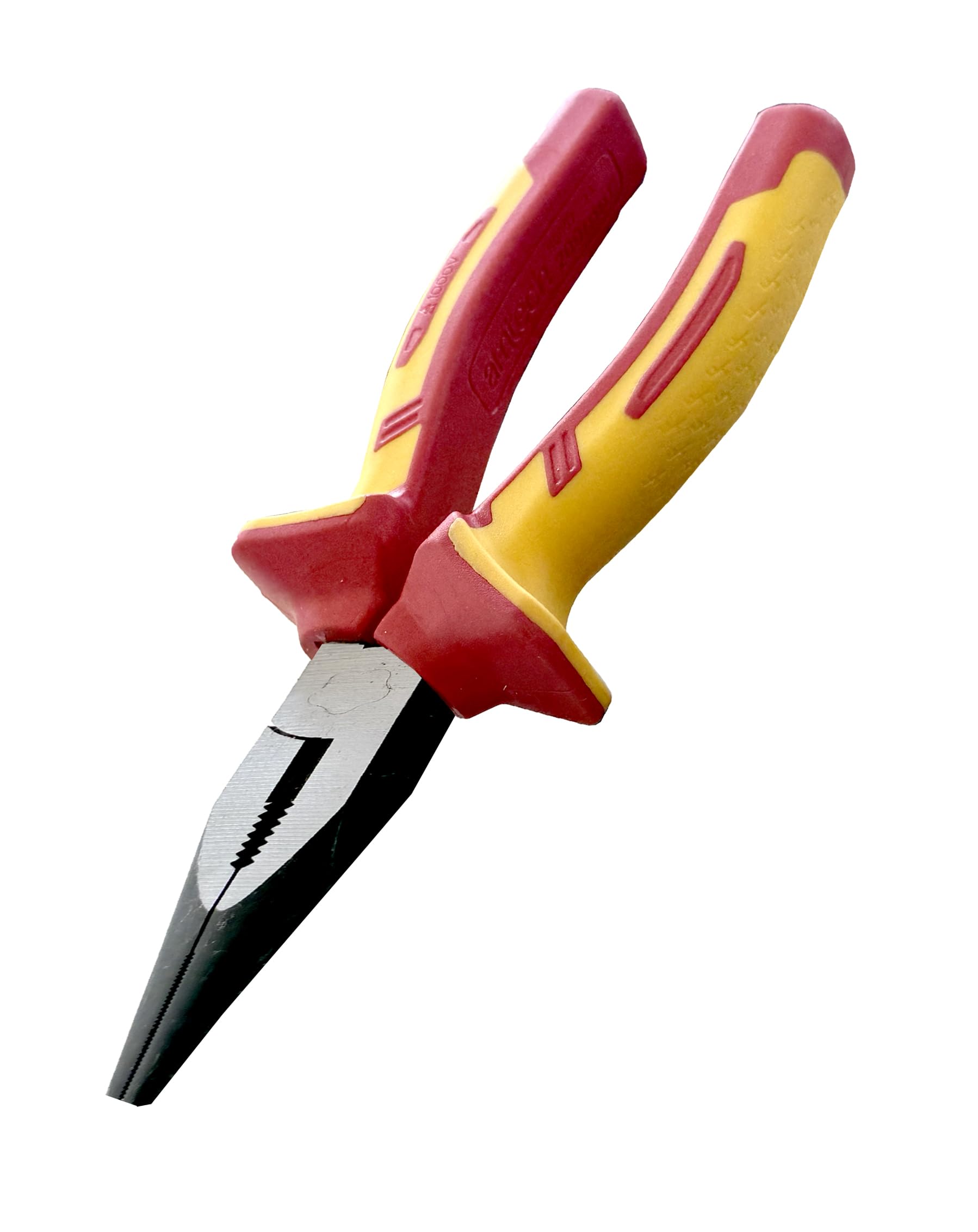Amtech B0652 160mm Insulated Long Nose Pliers, 1000 Volt, VDE Certified, Dual-Colour, Ergonomic Handles