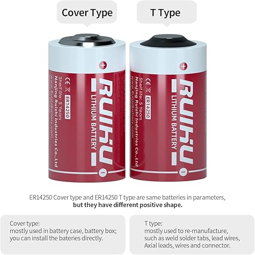 Miniatura 4 de Paquete de 8 baterías de litio ER14250 LS14250 de 3.6 V, 12AA tamaño 1200 mAh batería de cloruro de tionilo de litio (Li-SOCl2) certificado