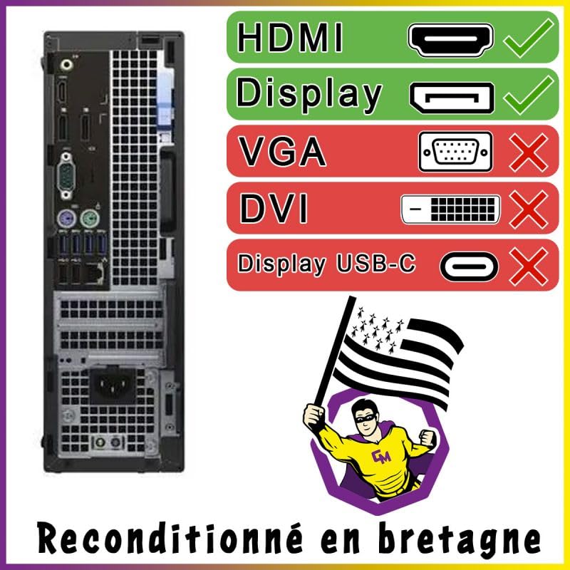 PC Dell 3420 SFF Intel G4400 RAM 16GB SSD 1TB HDMI WiFi W11 (ricondizionato)
