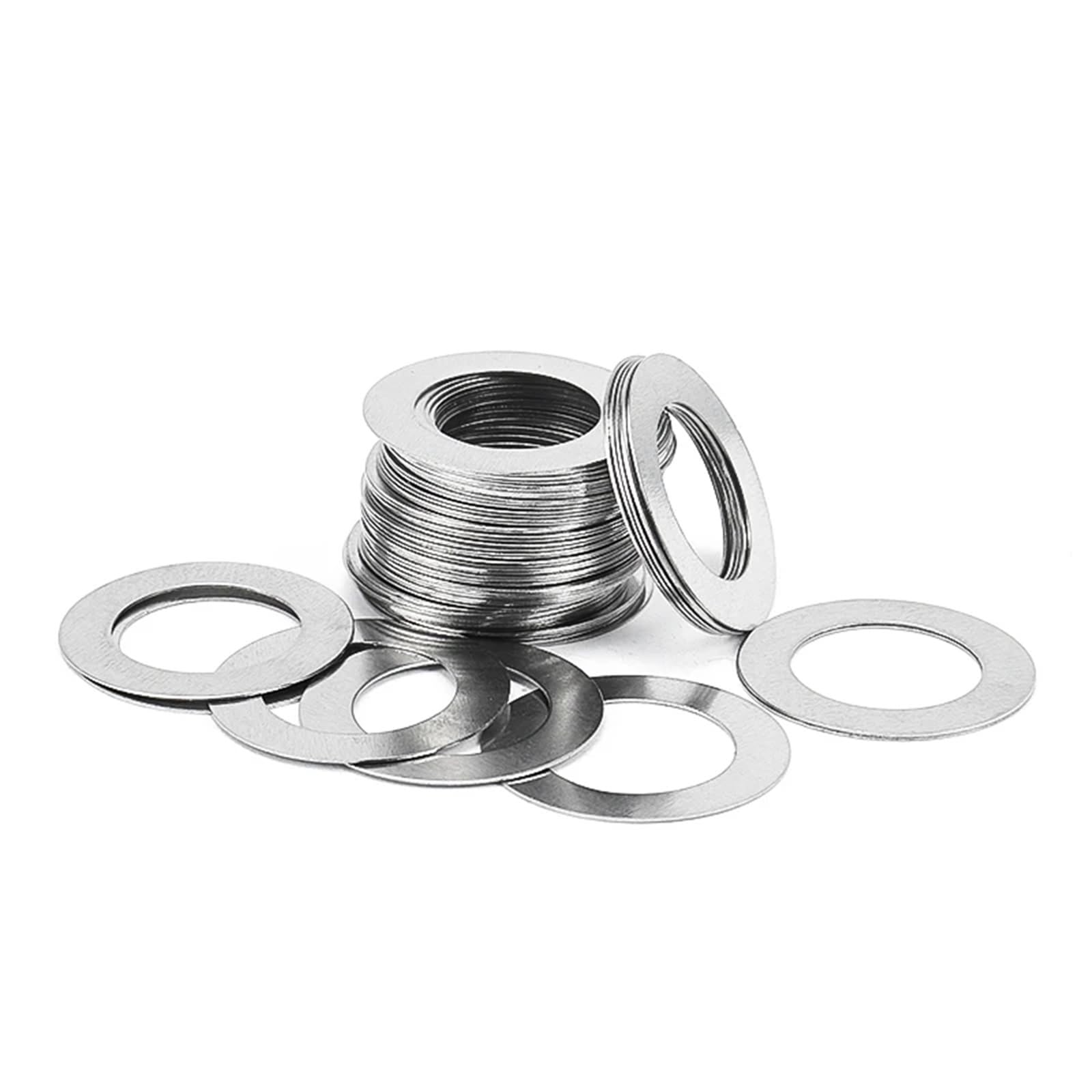 300 Uds 304 arandela plana ultrafina de acero inoxidable M3-M14 junta cuña ajuste Para Tornillos(M10x16,Thickness 0.3mm)