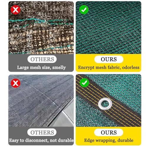 Voile d'ombrage rectangulaire 4x6m verte avec oeillets - 8